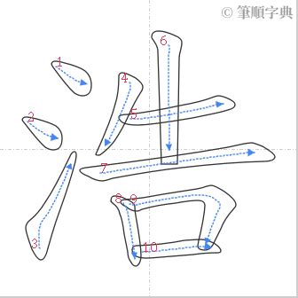 浩筆畫|浩的筆順 國字「浩」筆畫